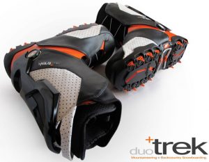 Snowboard Boot Converts into Crampon-Equipped -Mountaineering Boot